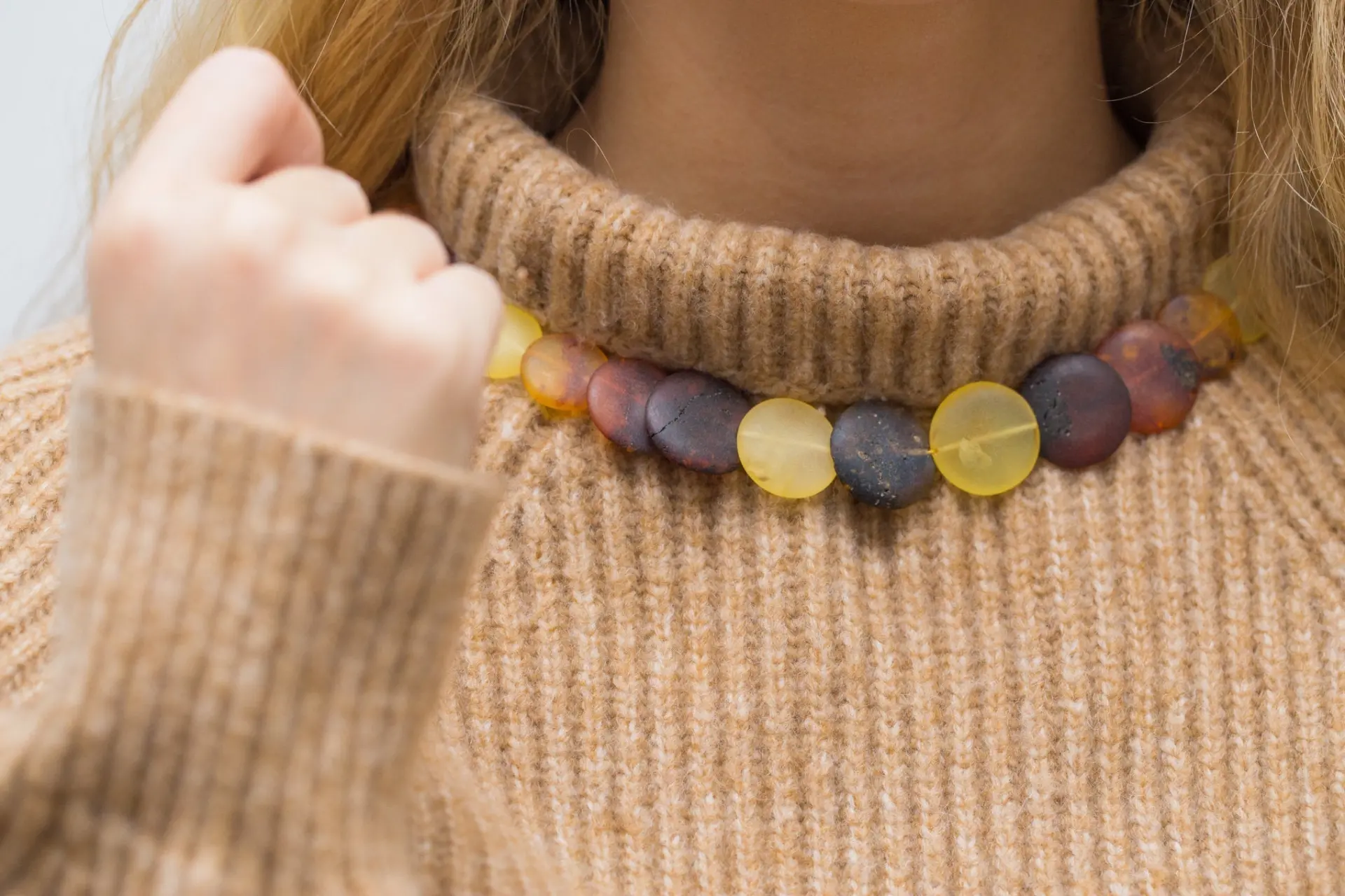 Colourful Round Amber Medium Bead Necklace - Image 7