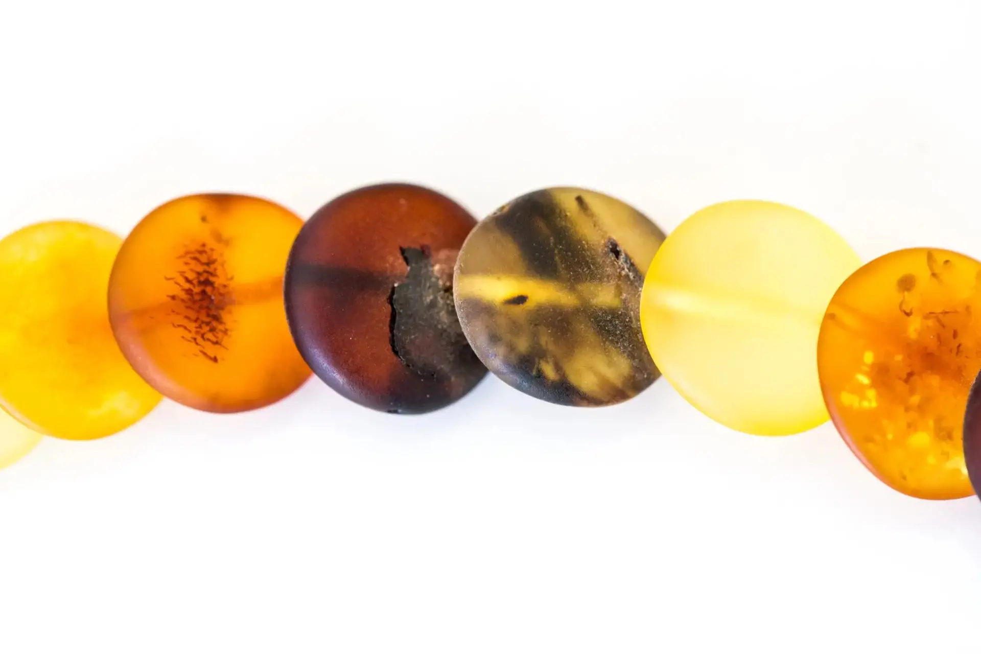 Colourful Round Amber Bead Necklace - Image 4