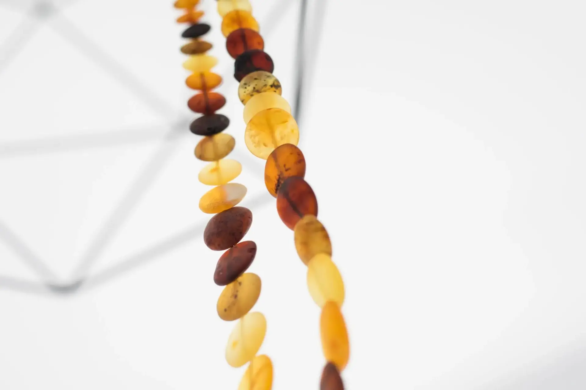 Colourful Round Amber Bead Necklace - Image 9