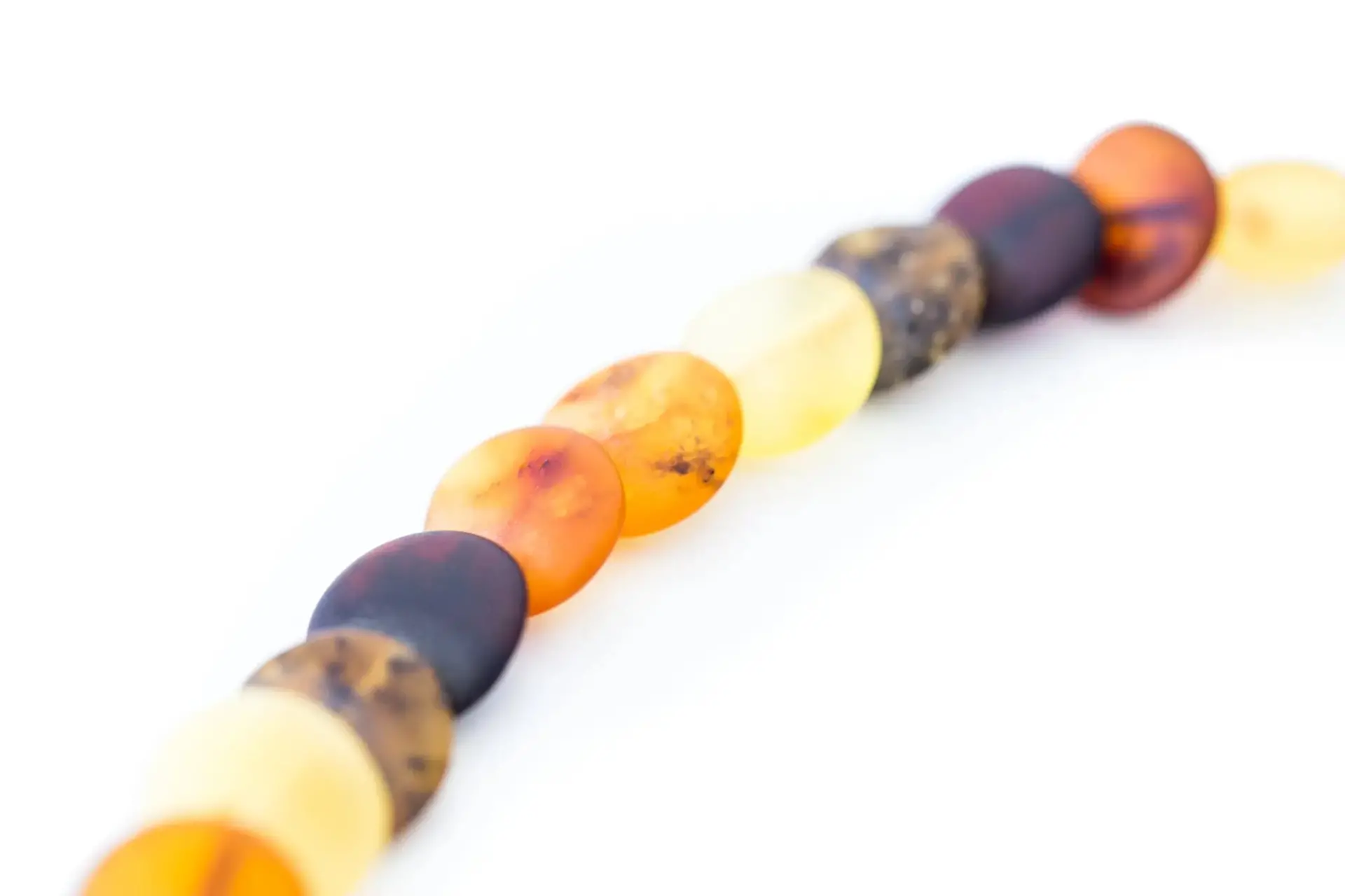 Colourful Round Amber Bead Necklace - Image 11