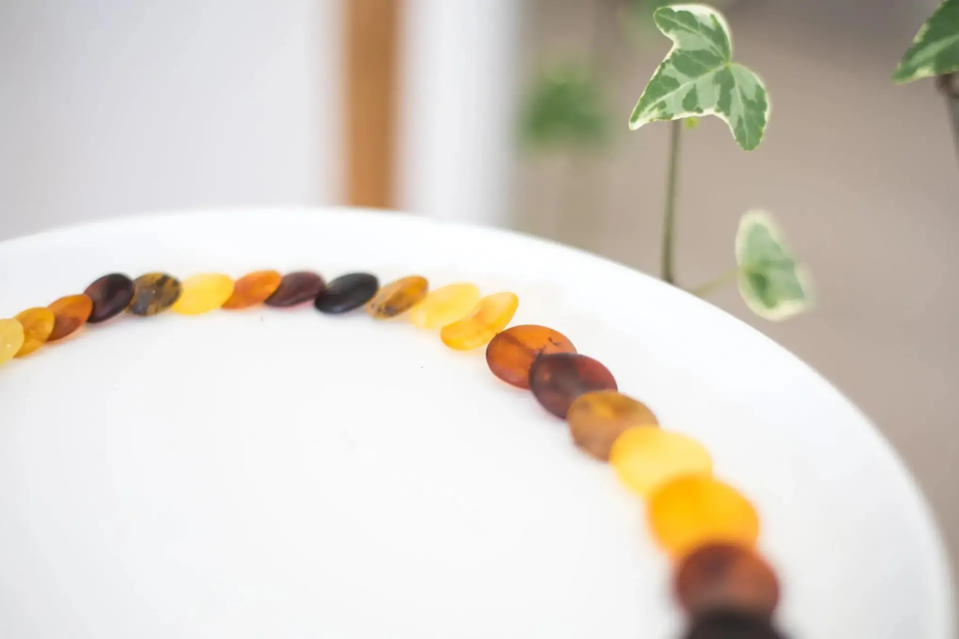 Colourful Round Amber Bead Necklace - Image 12